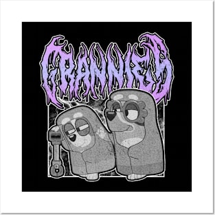 Grannies death metal funny Posters and Art